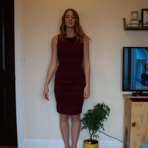 Maroon Bodycon Dress